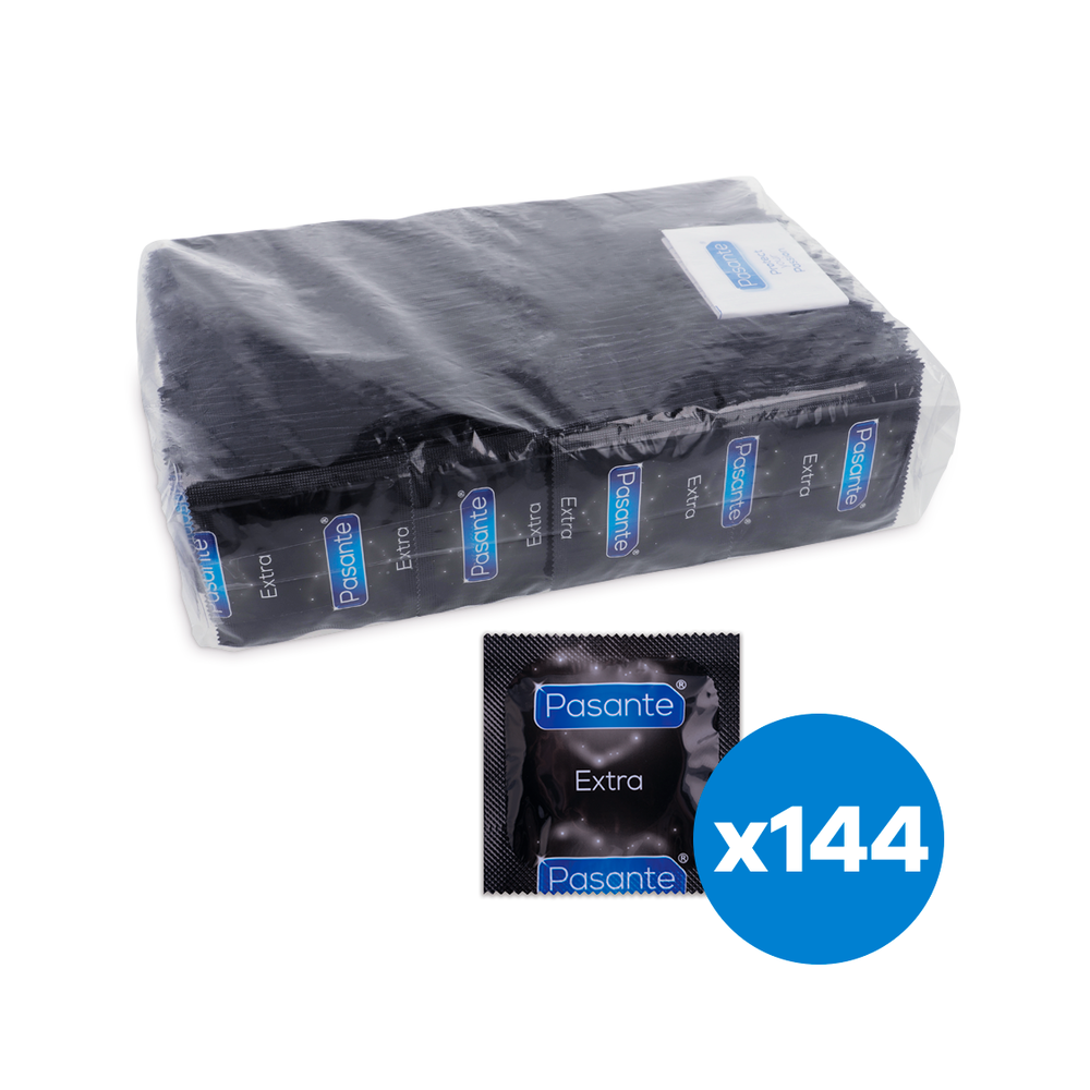 PASANTE - EXTRA EXTRA THICK CONDOMS 144 UNITS (BAG)