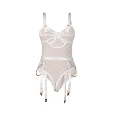 SUBBLIME - 954291 BODY CON CATENE + CINTURA GIACCHE BIANCO L/XL