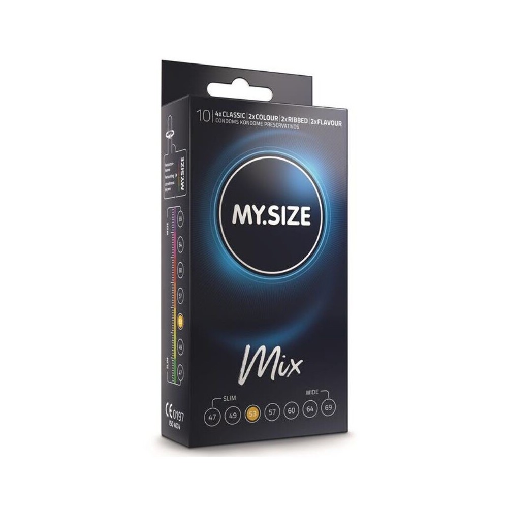 MY SIZE - MIX CONDOMS 53 MM 10 UNITS