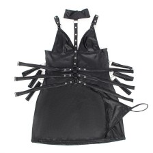 SUBBLIME - 954406 BONDAGE-KLEID AUS LEDER, SCHWARZ, S/M