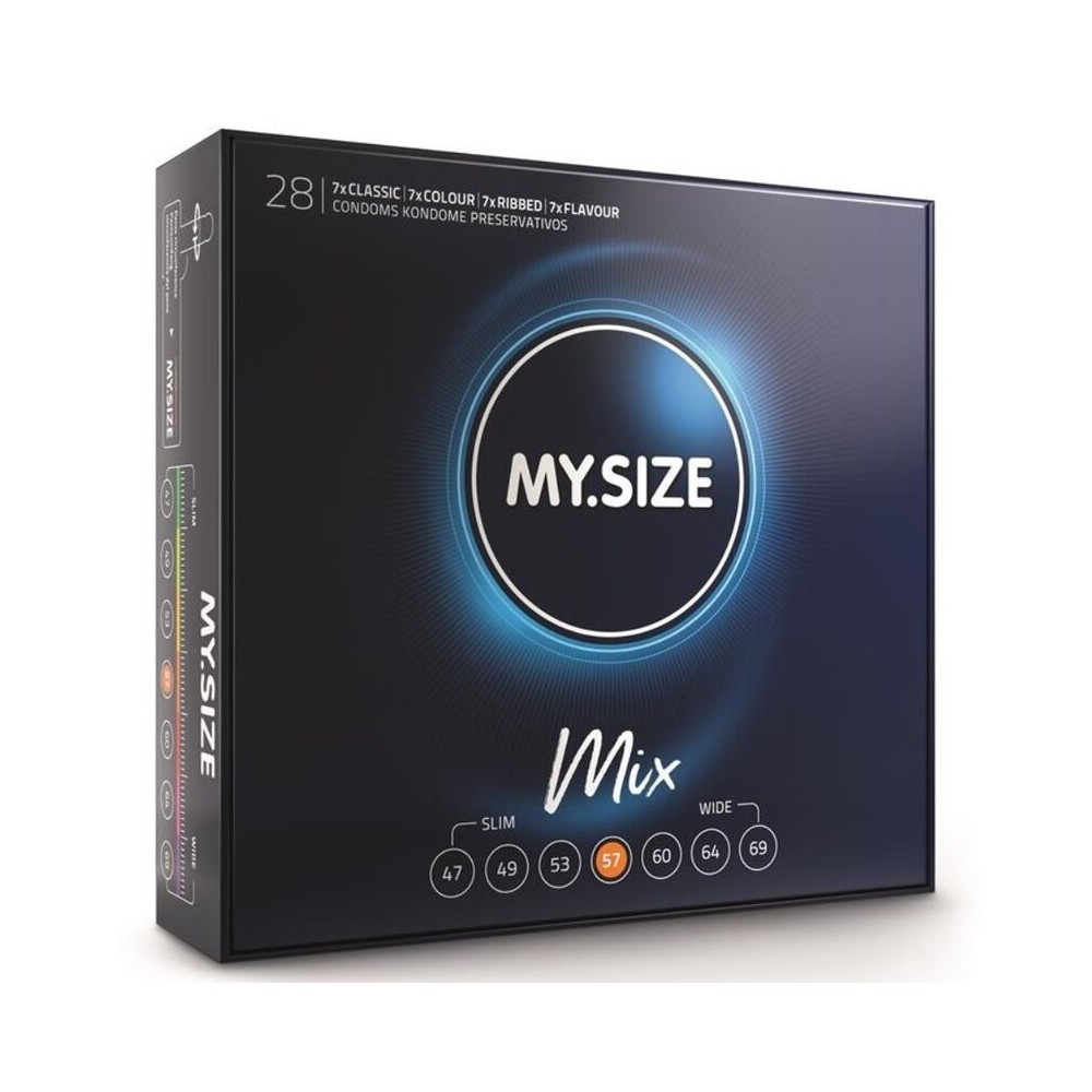 MY SIZE - MIX CONDOMS 57 MM 28 UNITS