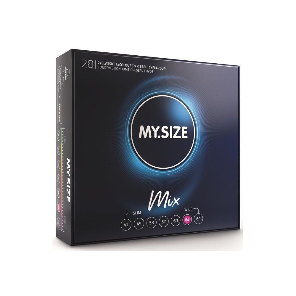 MY SIZE - MIX CONDOMS 64 MM 28 UNITS