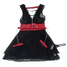 SUBBLIME - 954437 BONDAGE-KLEID AUS SPITZE SCHWARZ L/XL