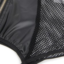 SUBBLIME - 954451 SEXY MESH DRESS LEATHER BLACK L/XL