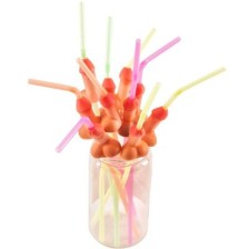 DIABLO PICANTE - BAG OF 10 NATURAL BIG PENIS STRAWS