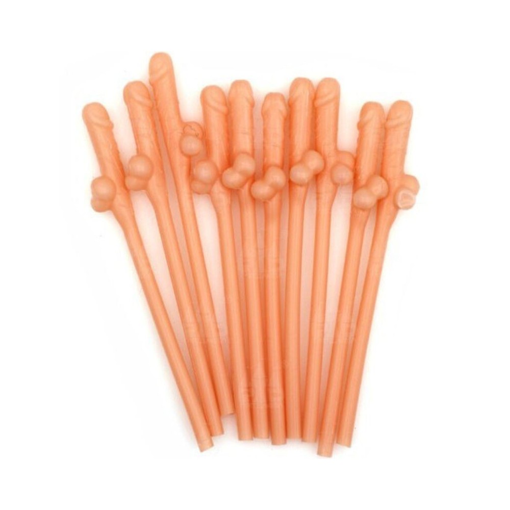 DIABLO PICANTE - 10 PENIS SHAPED STRAWS