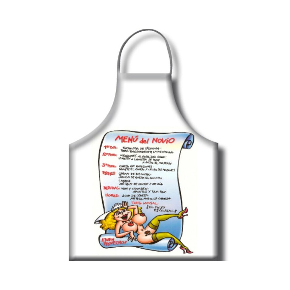 DIABLO PICANTE - BOYFRIEND MENU APRON SPANISH TEXT