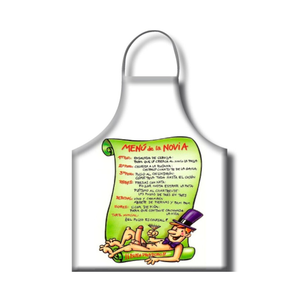 DIABLO PICANTE - GIRLFRIEND MENU APRON SPANISH TEXT