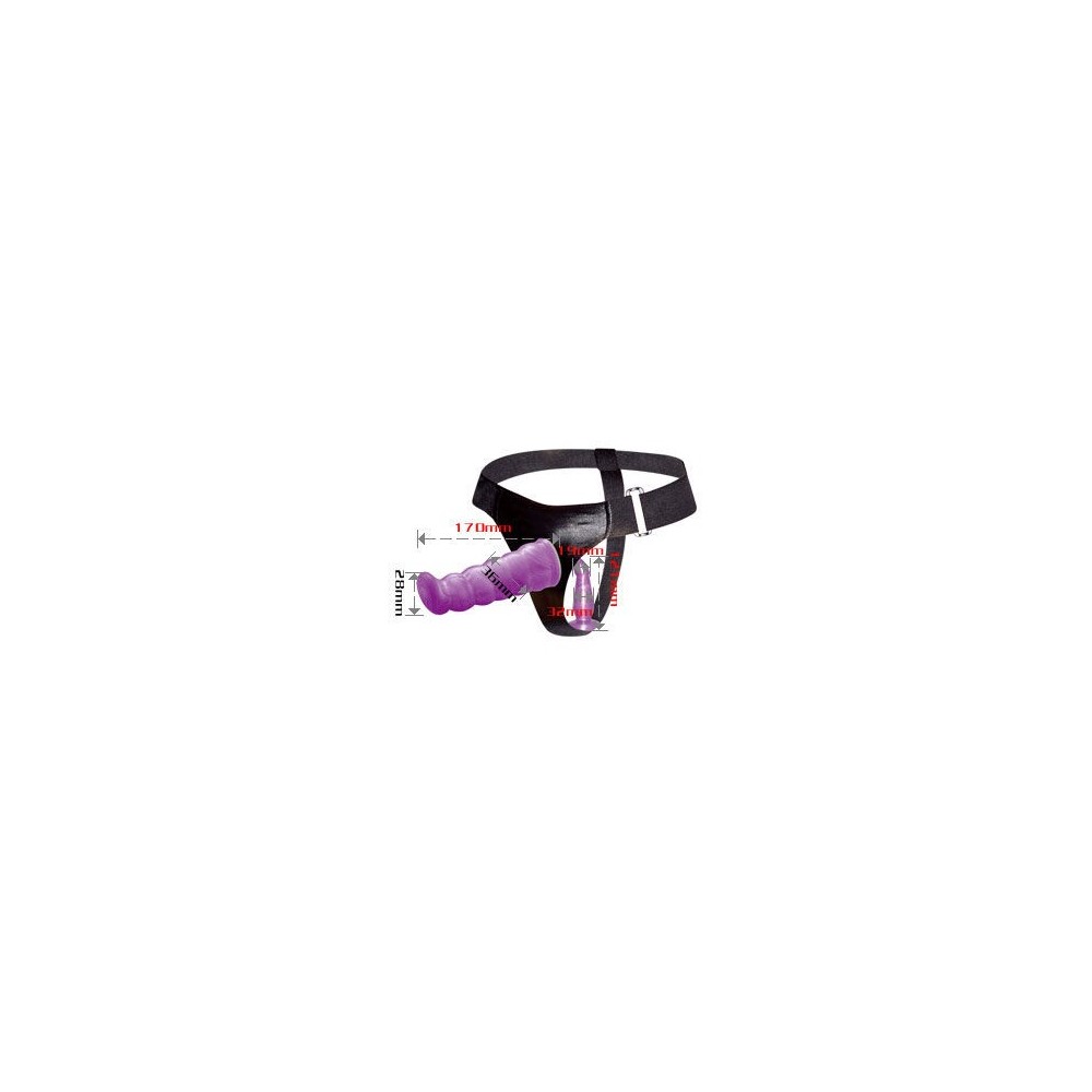 BAILE - ARNÊS ANAL E VAGINAL FÊMEA LILAC GPOINT 17 CM