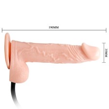 BAILE - DILDO INFLÁVEL REALISTA COM VENTOSA 15 CM