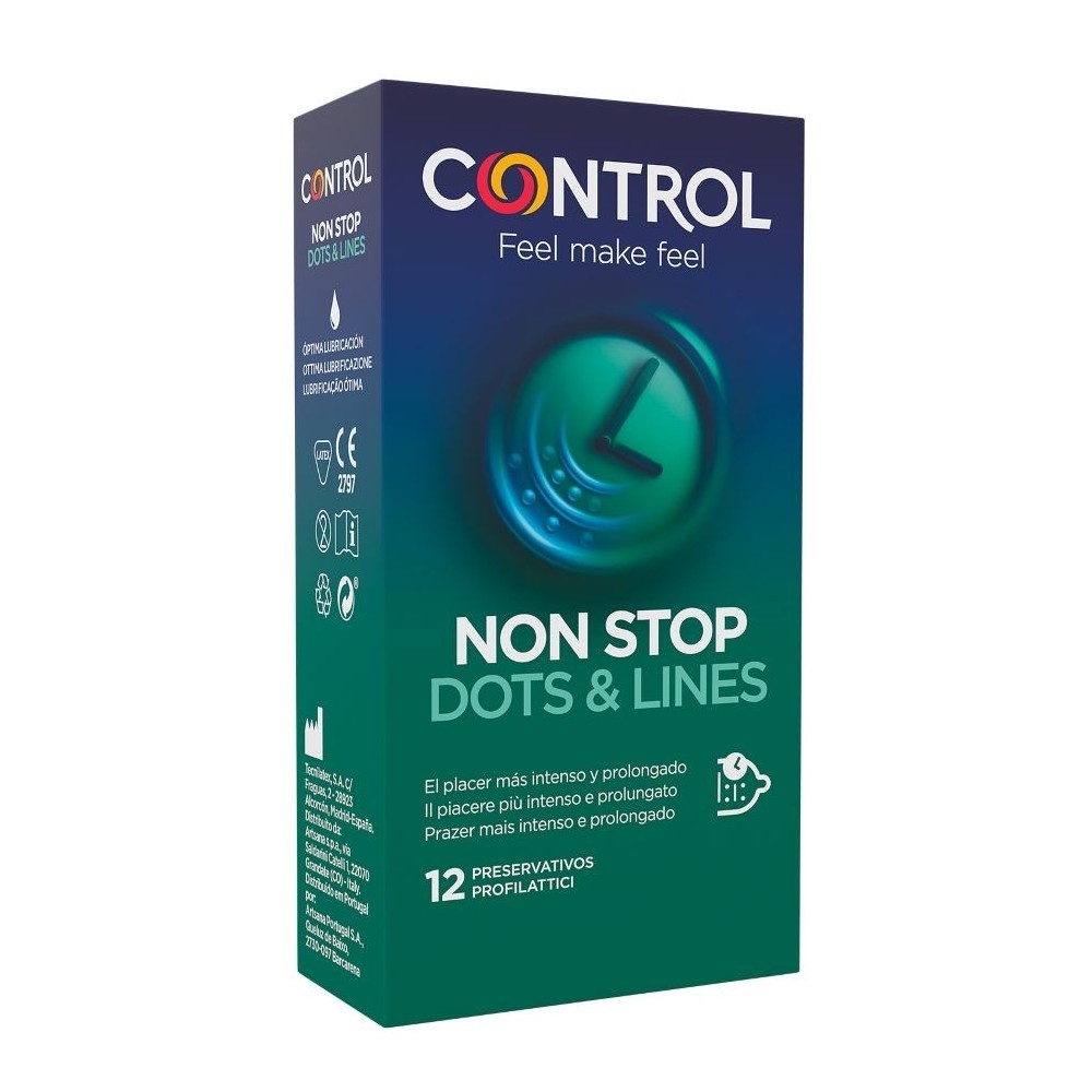 CONTROL - NONSTOP DOTS AND LINES CONDOMS 12 UNITS