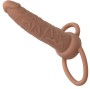 CALEXOTICS - PERFORMANCE MAXX RECHARGABLE DUAL PENETRATOR BROWN SKIN