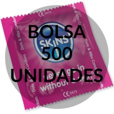 SKINS - SKINS PRESERVATIVOS DOTS & RIBS BAG 500 UNIDADES