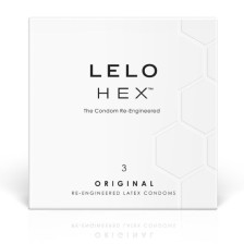 LELO - CAIXA DE PRESERVATIVO HEX 3 UNIDADES