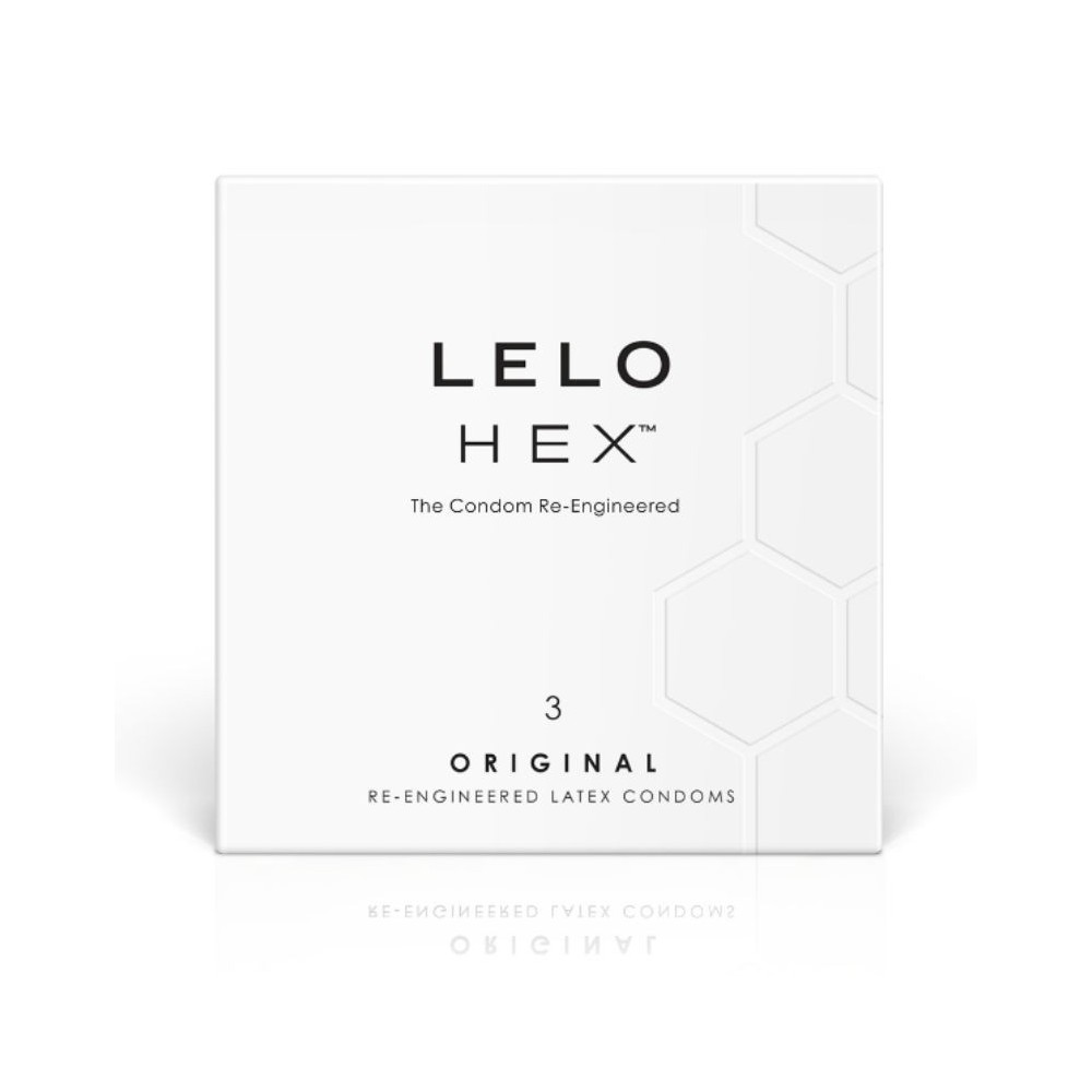 LELO - CAIXA DE PRESERVATIVO HEX 3 UNIDADES