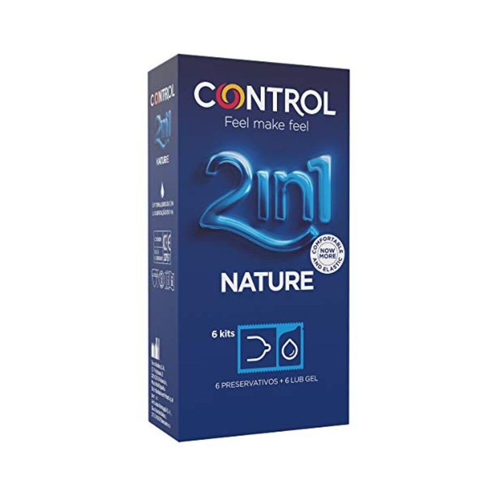 CONTROL - DUO NATURA 2-1 CONSERVANTE + GEL 6 UNIDADES