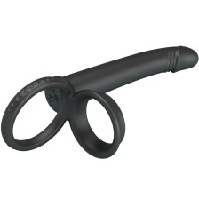 PRETTY LOVE - DILLION ANEL DUPLO DE PÉNIS DUPLO DE DUPLA PENETRAÇÃO PRETO