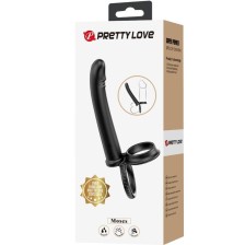 PRETTY LOVE - DILLION ANEL DUPLO DE PÉNIS DUPLO DE DUPLA PENETRAÇÃO PRETO