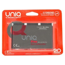 UNIQ - PRESERVATIVO SENZA LATTICE FREE CON ANELLO DI PROTEZIONE 3 UNITÀ