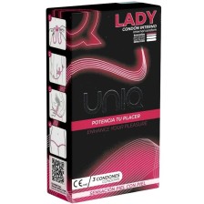 UNIQ - LADY CONDOM PRÉSERVATIFS FÉMININS SANS LATEX AVEC PORTE-JARRETELLES 3 UNITÉS