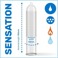 PASANTE - PRÉSERVATIFS CLIMAX 6 EFFET CHALEUR + 6 EFFET FRAIS / 12 UNITÉS