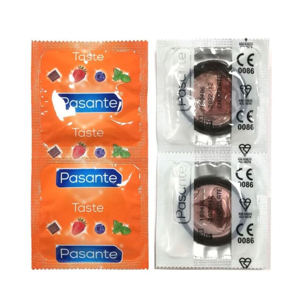 PASANTE - CONDOMS FLAVOR CHOCOLATE TEMPTATION BAG 144 UNITS