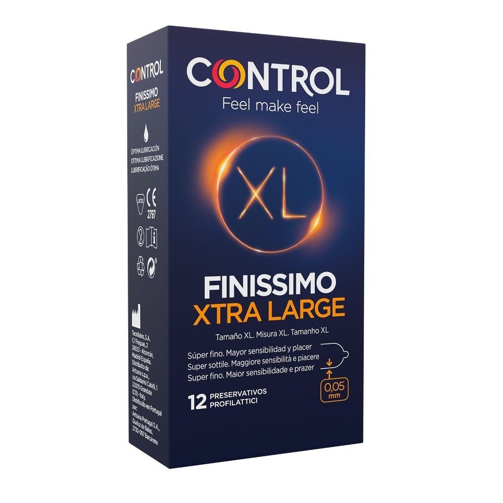 CONTROL - PRÉSERVATIFS FINISSIMO XL 12 UNITÉS