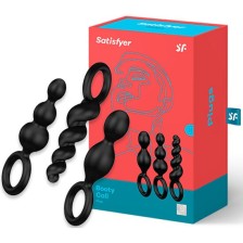 SATISFYER - JEU DE BOUCHONS ANAL 3 PCS NOIR