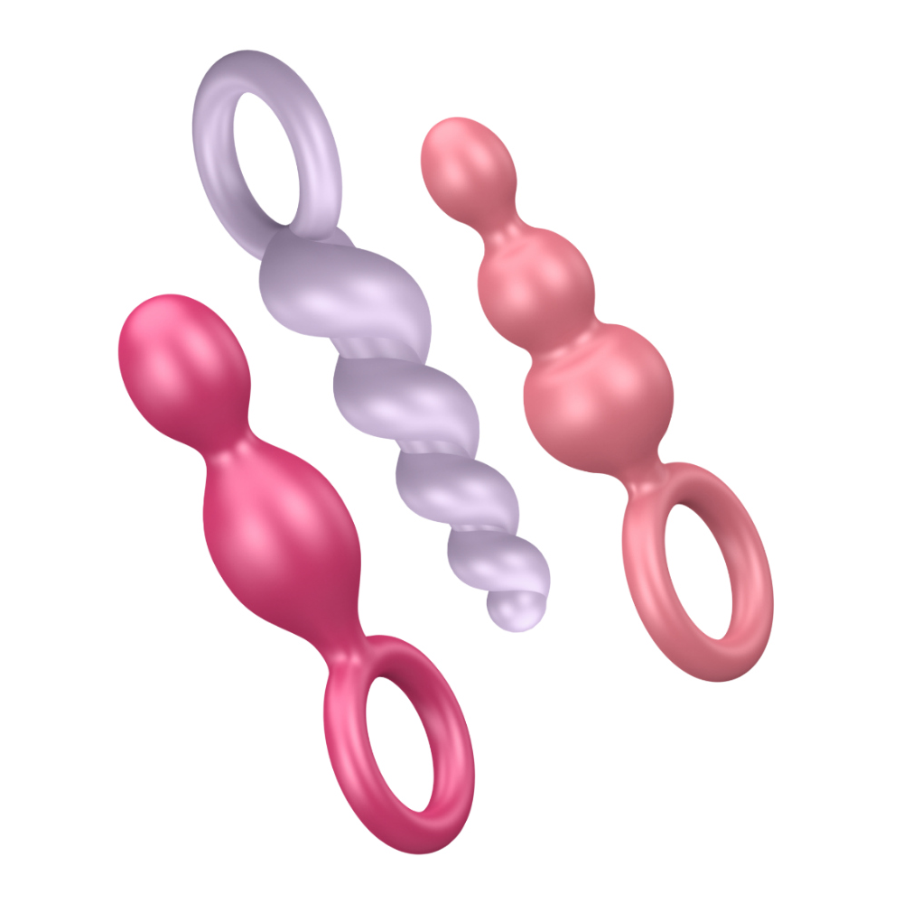 SATISFYER - JEU DE BOUCHONS ANAL 3 PCS TRICOLORE