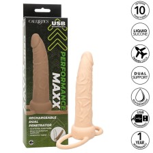 CALEXOTICS - PERFORMANCE MAXX RECHARGABLE DUAL PENETRATOR LIGHT SKIN