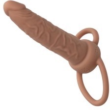 CALEXOTICS - PERFORMANCE MAXX RECHARGABLE DUAL PENETRATOR BROWN SKIN