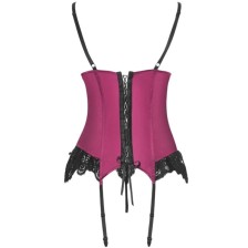 LIVCO CORSETTI FASHION - AGRAFENA CF 90436 CORSET + TANGA BORGONHA S/M