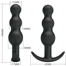 PPRETTY LOVE - VIBRATEUR ANAL SIDNEY 10 VIBRATIONS NOIR