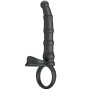PRETTY LOVE - TATUM VIBRATING PENIS RING WITH PLUG 10 VIBRATIONS BLACK