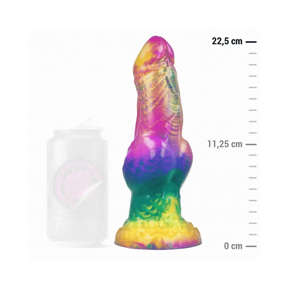 EPIC - DILDO IRIS CON TESTICOLI ARCOBALENO DI PIACERE