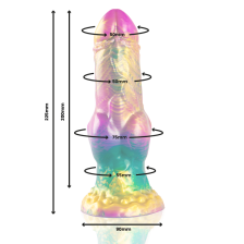 EPIC - IRIS DILDO COM TESTÍCULOS DE PRAZER ARCO-ÍRIS