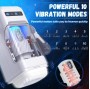 GAME CUP - MASTURBADOR DE VIBRAÇÃO DE IMPULSO COM FUNÇÃO DE AQUECIMENTO E SUPORTE MÓVEL - PRETO