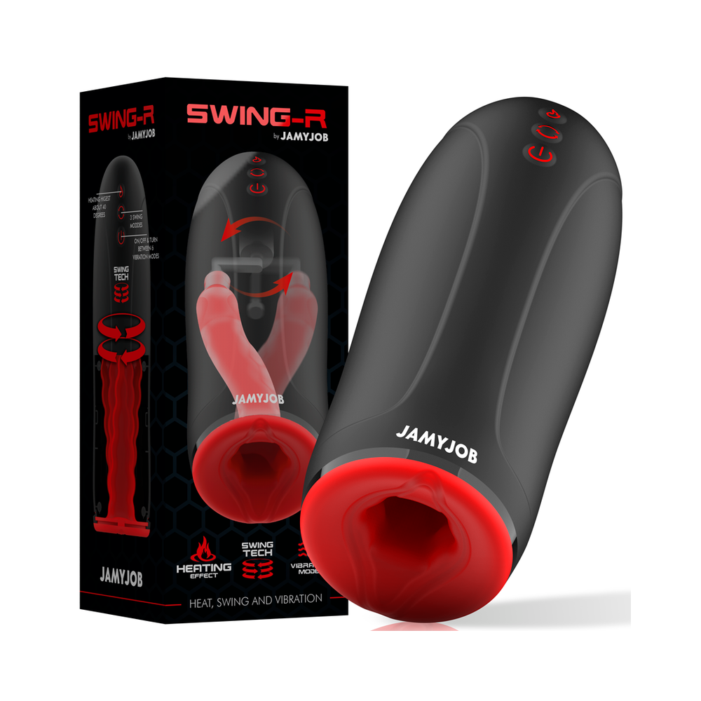 JAMYJOB - MASTURBATEUR EFFET CHAUFFANT SWING-R, SWING TECH ET VIBRATION