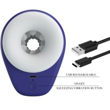 PRETTY LOVE - MASTURBATEUR POUR HOMME DJ LADY AVEC VIBRATION 5 RÉGLAGES VIOLET