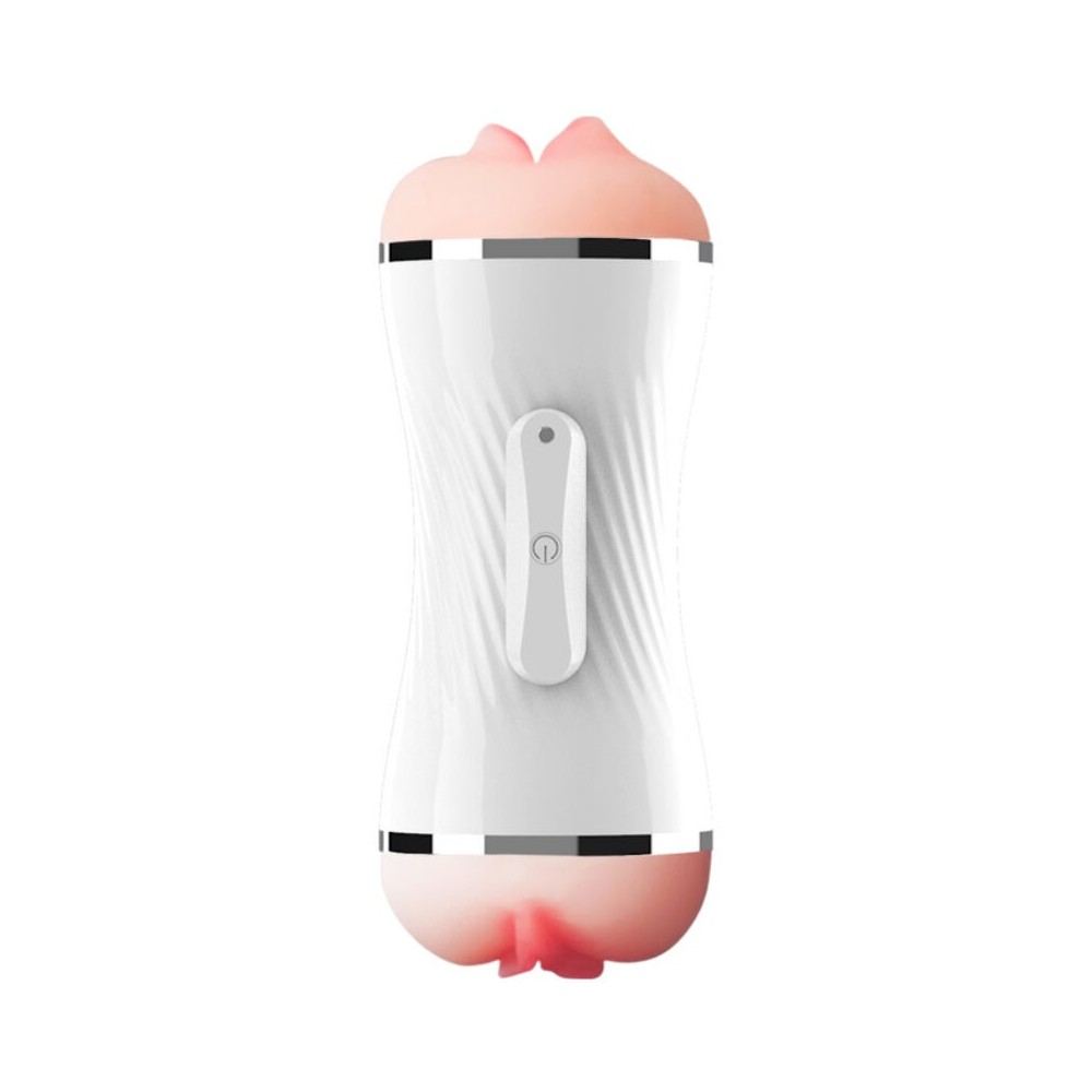 ARMONY - DOPPELTER VAGINA- UND MUNDVIBRATOR MASTURBATOR WEISS