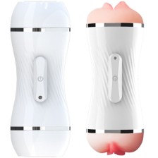 ARMONY - DOPPELTER VAGINA- UND MUNDVIBRATOR MASTURBATOR WEISS