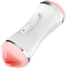 ARMONY - MASTURBATOR VIBRATOR DOUBLE VAGINA & MOUTH WHITE