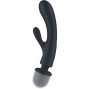 SATISFYER - MASSAGGIATORE VIBRATORE CONIGLIO TRIPLE LOVER GRIGIO