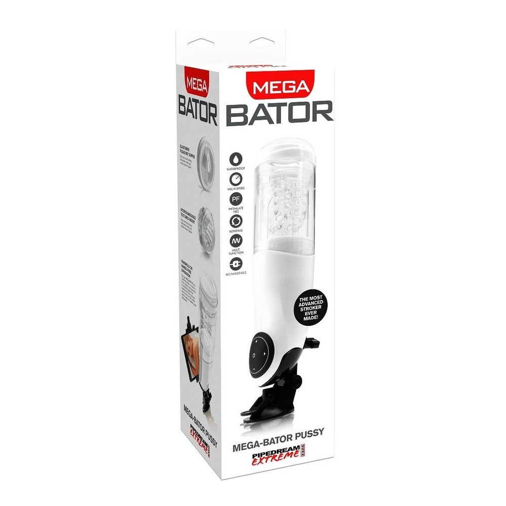 EXTREME TOYZ - PDX MEGA BATOR USB MASTURBADOR MASCULINO VAGINA BRANCO