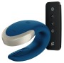 SATISFYER - VIBRATEUR DOUBLE LOVE LUXURY PARTNER BLEU