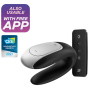 SATISFYER - VIBRATEUR PARTENAIRE DOUBLE FUN NOIR