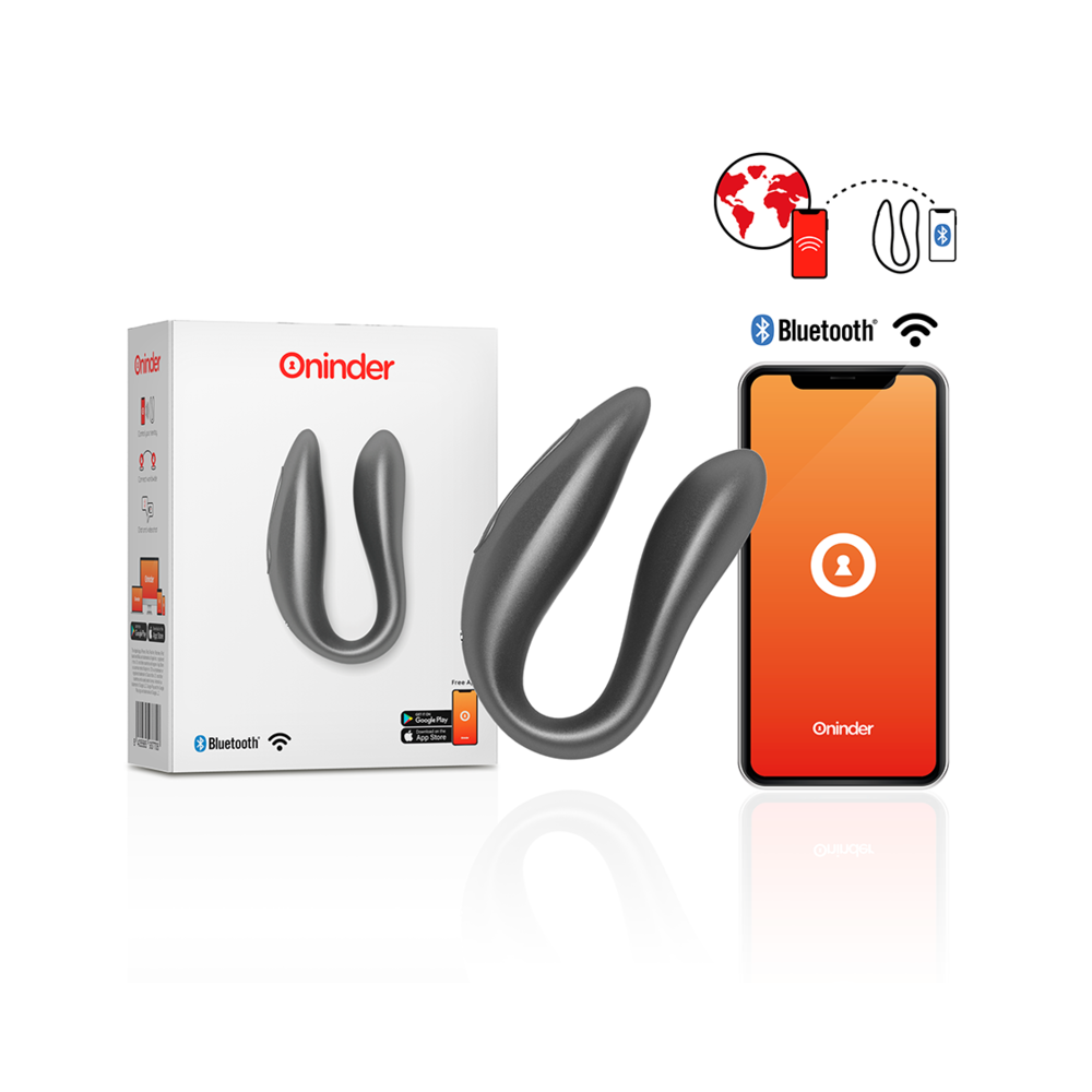 ONINDER - STIMOLATORE DEL PUNTO G E DEL CLITORALE LISBOA NERO - APP GRATUITA