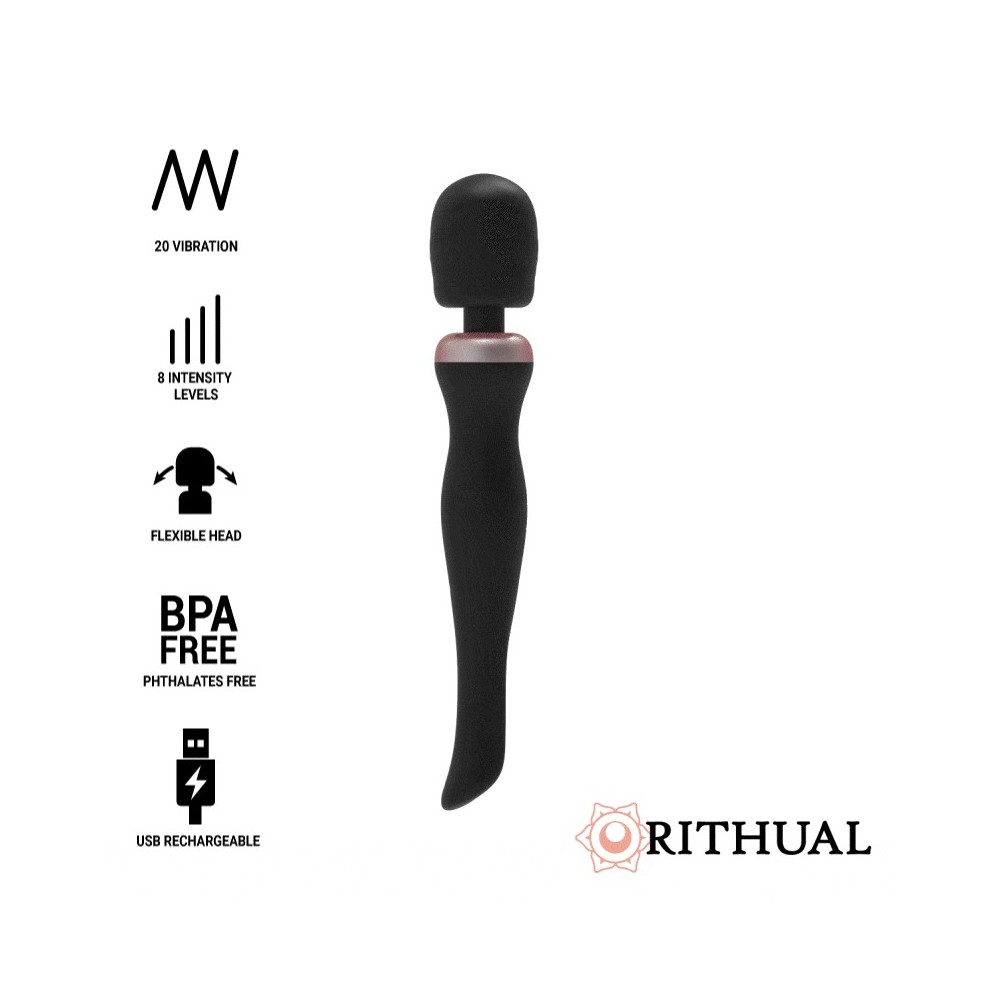 RITHUAL - POWERFUL RECHARGEABLE AKASHA WAND 2.0 BLACK