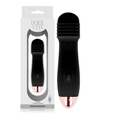 DOLCE VITA - RECHARGEABLE VIBRATOR THREE BLACK 7 SPEEDS