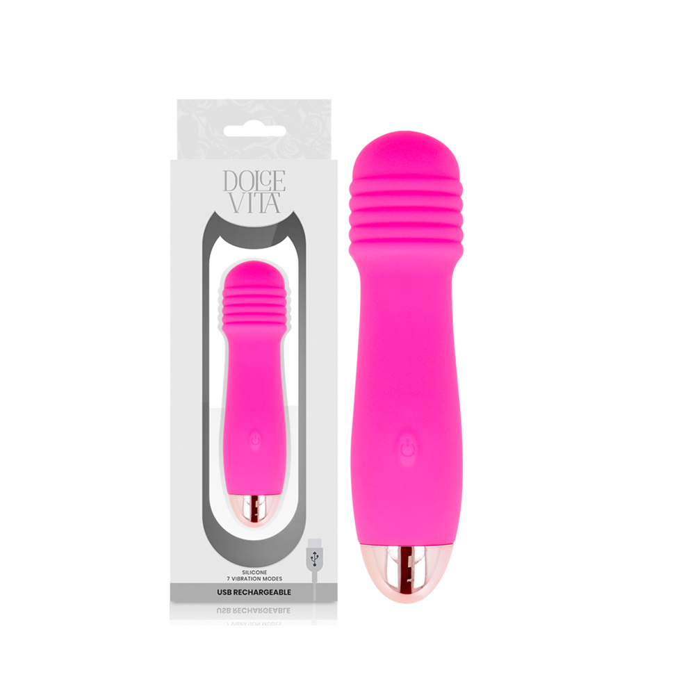 DOLCE VITA - VIBRATEUR RECHARGEABLE TROIS ROSE 7 VITESSES